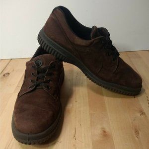 ECCO Soft Brown Suede Leather Lace Up Sneakers